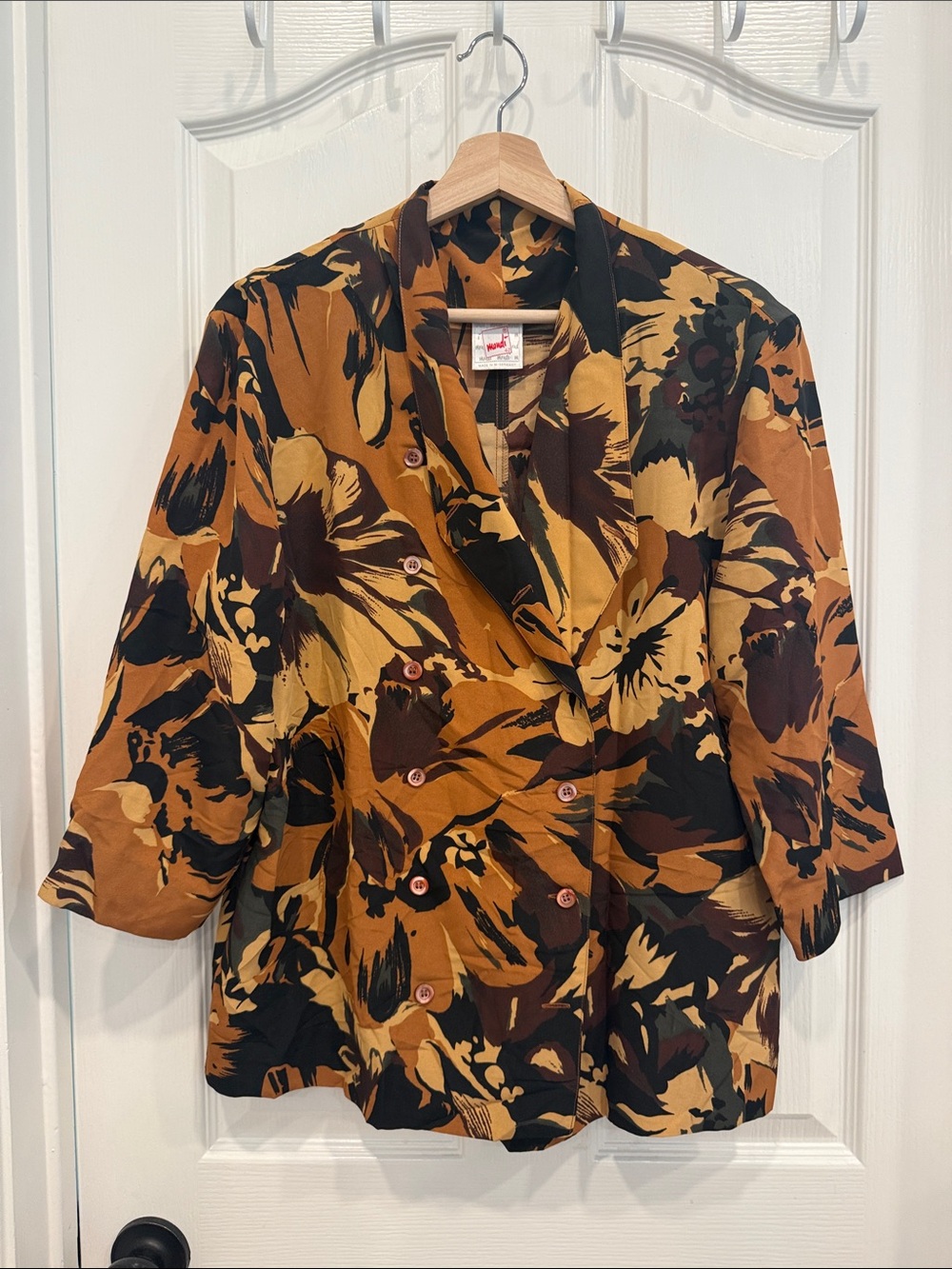 Vintage Mondi floral button front blouse